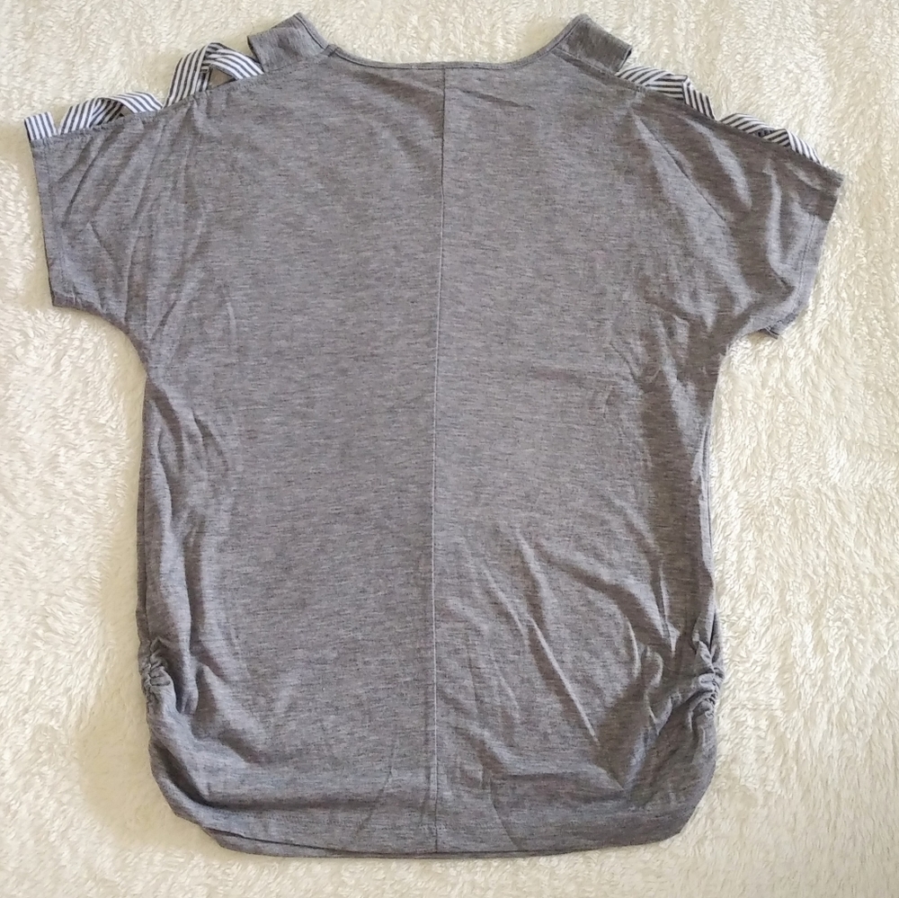 Parallel Skies🌌 Heather Grey Blouse - NWT - Picture 2 of 12